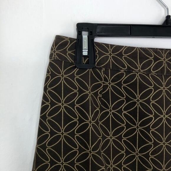 Boden Brown Floral Geometric Skirt Size 8 - Picture 5 of 12